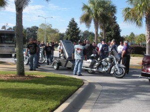 Meeting the riders